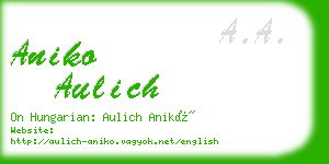 aniko aulich business card